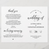 Elegance Classy Mariage Ceremony Programme pliable (Devant)