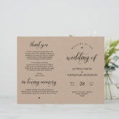 Elegance Classy Mariage Ceremony Programme pliable (Debout devant)