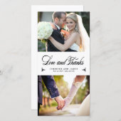 Elegance collage bruiloft dank u fotokaart bedankkaart (Voorkant / Achterkant)