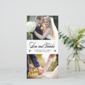 Elegance Collage Mariage Carte photo Merci (Debout devant)