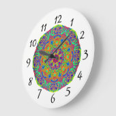 Élégance colorée Horloge murale (Angle)
