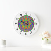 Élégance colorée Horloge murale (Maison)