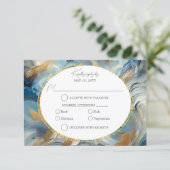 Élégance contemporaine : Bleu Blanc Or RSVP (Debout devant)