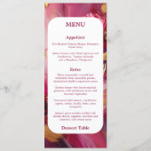 Élégance Contemporaine : Menu Rose Fuchsia Or (Devant)