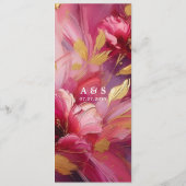 Élégance Contemporaine : Menu Rose Fuchsia Or (Dos)