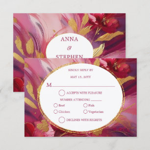Élégance Contemporaine: Or Rose Fuchsia RSVP