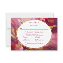 Élégance Contemporaine: Or Rose Fuchsia RSVP