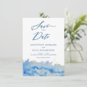 Elégance Côtière Aquarelle Enregistrer La Carte Da (Debout devant)