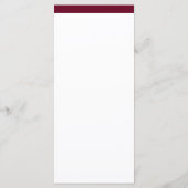 Élégance Couture | Menu de mariage Marsala (Dos)