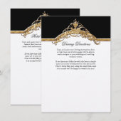 Élégance cravate noire 2, Cartes d'invitation pour (Devant / Derrière)