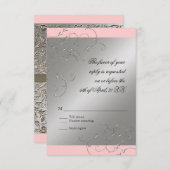 Élégance Cravate noire, carte de réponse RSVP (Devant / Derrière)