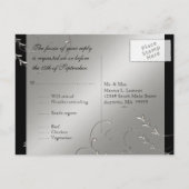 Elégance Cravate noire, carte postale de réponse R (Dos)