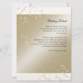 Elégance Cravate Noire, Cartes de Mariage Crème Ch (Devant)