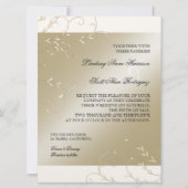 Elégance Cravate Noire, Cartes de Mariage Crème Ch (Devant)