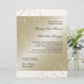 Elégance Cravate Noire, Cartes de Mariage Crème Ch (Debout devant)