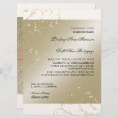 Elégance Cravate Noire, Cartes de Mariage Crème Ch (Devant / Derrière)