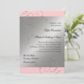 Elégance Cravate Noire, Invitations Mariage Argent (Debout devant)