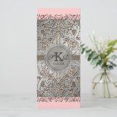 Elégance Cravate Noire, Invitations Mariage Argent (Debout devant)