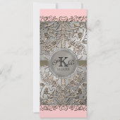 Elégance Cravate Noire, Invitations Mariage Argent (Devant)