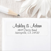 Élégance cursive - Étiquettes d'adresse de retour  (En situation)