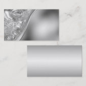 Élégance dans les cartes de visite argentés (Devant / Derrière)