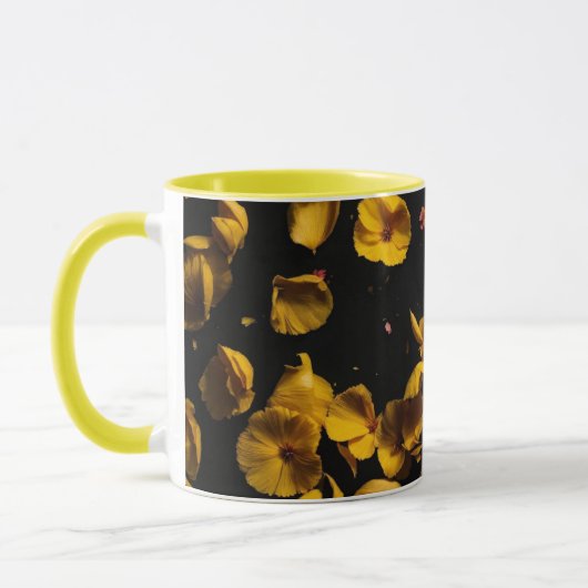 "Élégance d'automne : Mug adoré avec une fleur en  (Gauche)
