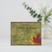 Élégance d'automne Thanksgiving Invitation (Debout devant)