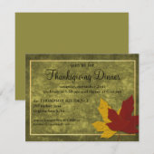 Élégance d'automne Thanksgiving Invitation (Devant / Derrière)