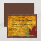 Élégance d'automne Thanksgiving Invitation (Devant / Derrière)