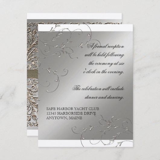 Élégance de cravate noire, invitations de (Devant / Derrière)