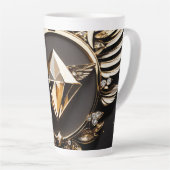 **"Élégance de diamant : Mug de latte de luxe"** (Angle droit)