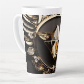 **"Élégance de diamant : Mug de latte de luxe"** (Angle gauche)