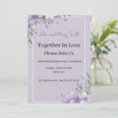 Élégance de la lavande : Invitation à l'anniversai (Debout devant)