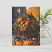 Élégance de la récolte citrouille - Carte de vacan (Debout devant)