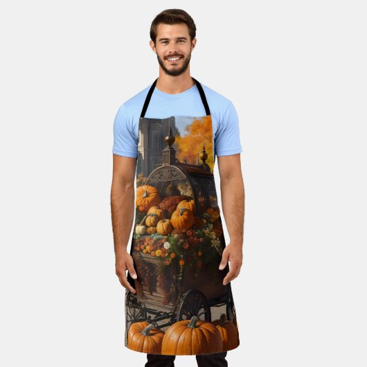 Élégance de la récolte citrouille - Tablier en tro (Porté)