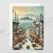 Élégance de Noël à San Francisco - Carte (Devant / Derrière)