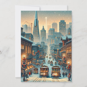 Élégance de Noël à San Francisco - carte de vœux