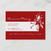 Élégance délicate dans les Cartes de visite de Red (Dos)