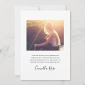 Élégance des diplômés Carte de remerciements plat (Dos)