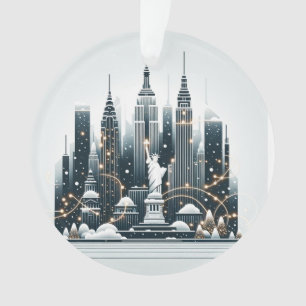 Élégance des Fêtes de New York - Noël Personnalisa