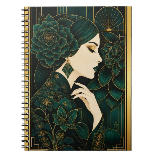 Élégance discrète | Cahier inspiré de l'Art Déco (Devant)