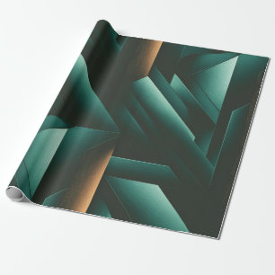 Elegance donker geometrisch patroon cadeaupapier