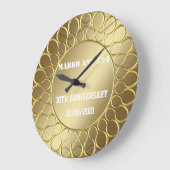 Elégance dorée anniversaire d'amour grande horloge (Angle)