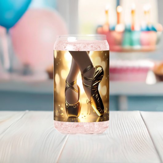 Élégance Dorée : Chaussures de Ballerine sur Bokeh (Insitu (Baby Shower))