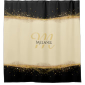 Elégance dorée rideau de douche personnalisé (Devant)