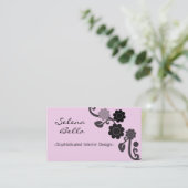 Élégance dramatique Carte de visite floral, Rose B (Debout devant)