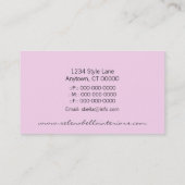 Élégance dramatique Carte de visite floral, Rose B (Dos)