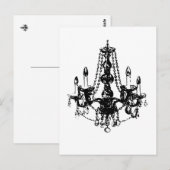 Élégance du lustre ~ Carte postale (Devant / Derrière)