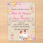 Élégance du rougissement : Faire-part de mariage a (Recto)