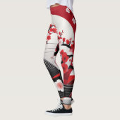 Élégance Embrasser : Leggings japonais en fleurs d (Gauche)